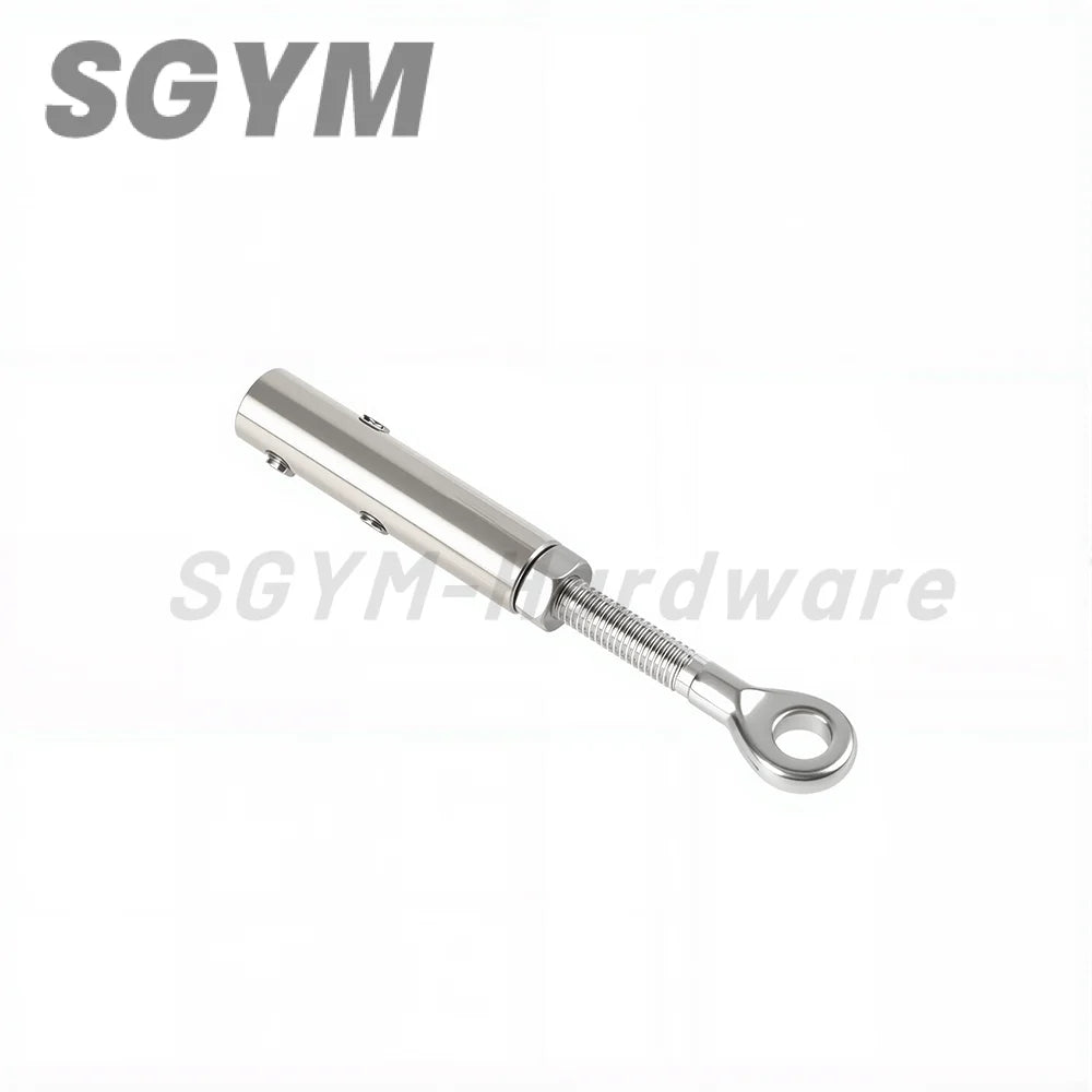 1pcs 304 Stainless Steel Cable Railing Thread Fittings Wire Rope Tensioner Receiver Terminal End Toggle Anchor Cross Clip Clamp