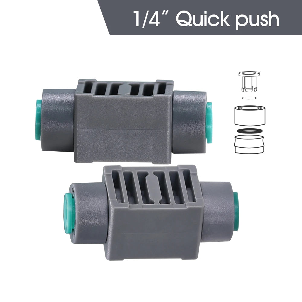10/20PCS 1/4'' Quick Push 2/3/4 Ways Plug Heavy Duty Stake 4/6-7MM Hose Couping Pneumatic Fittings Aquarium for Garden  Attachme
