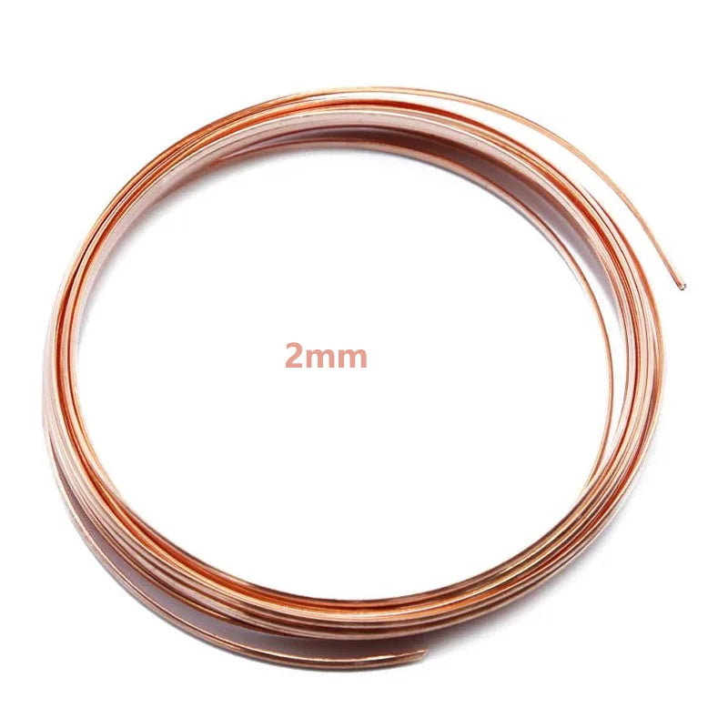 5/10M Pure Copper Wire T2 Copper Coil Conductive Copper Wire, Superfine Copper Wire, Line Bare 0.1 0.15 0.2 0.3 0.4 0.5 1.0~3mm