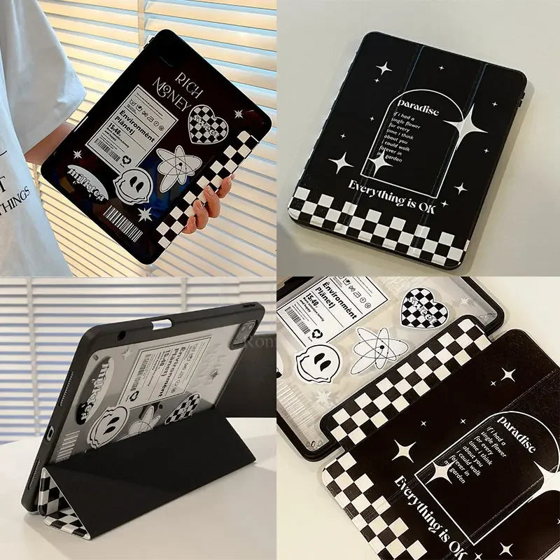 Little Bear Case For NEW iPad 10.2 8/7/9th Gen iPad Pro 11 (2024-2022)10th Gen Air3 10.5'' Air6 11'' Air4 5 iPad 5 6th Gen 9.7''
