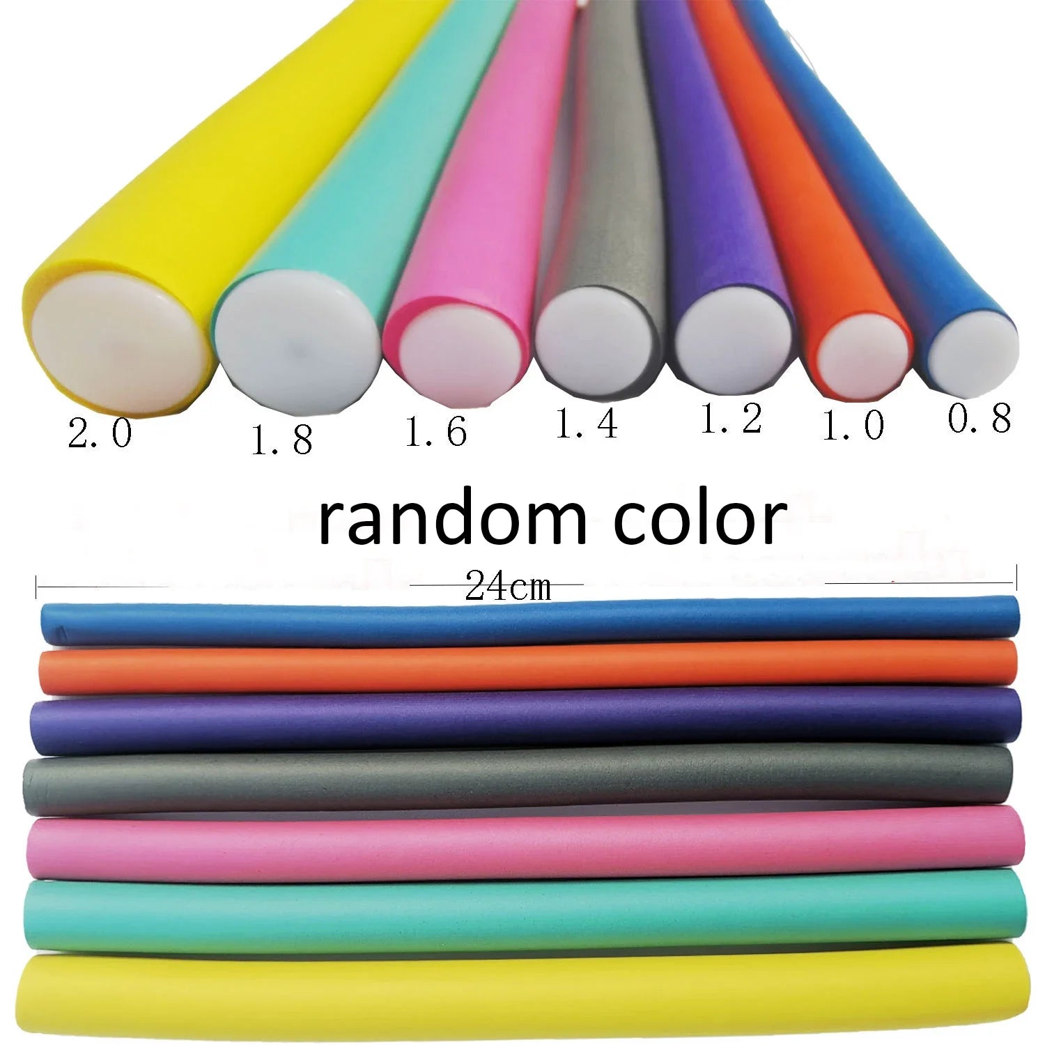 10pcs Flexible Hair Curling Rod Hair Curler Makers Soft Foam Bendy Twist Curls Flexi Rollers Styling Tools Hair Roller No Heat - KiwisLove