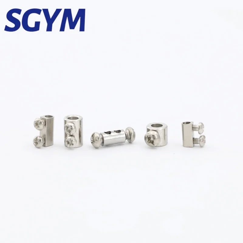 1.2/1.5/2/3mm Steel Wire Rope Buckle Adjustable Telescopic Double hole Thread Locker Tightens DIY Lamp Hanging Code Accessories
