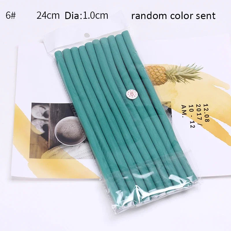10pcs Flexible Hair Curling Rod Hair Curler Makers Soft Foam Bendy Twist Curls Flexi Rollers Styling Tools Hair Roller No Heat - KiwisLove