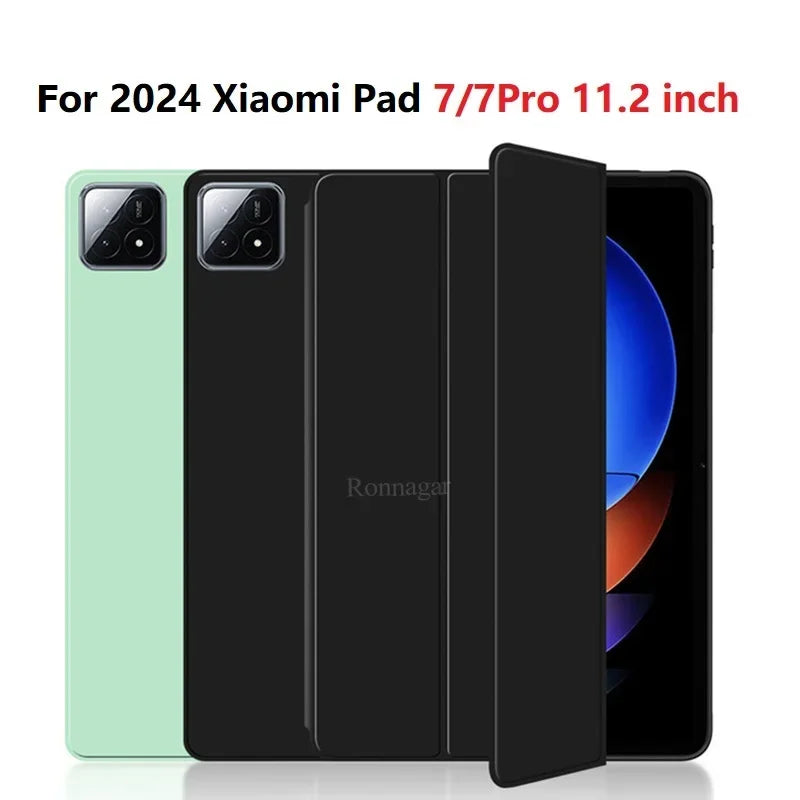 Smart Funda Case For 2024 Xiaomi Pad 7 Case 11.2 inch Tablet Case Magnetic Folding Case For Coque Xiaomi Pad 7 Pro Mi Pad 7 Case