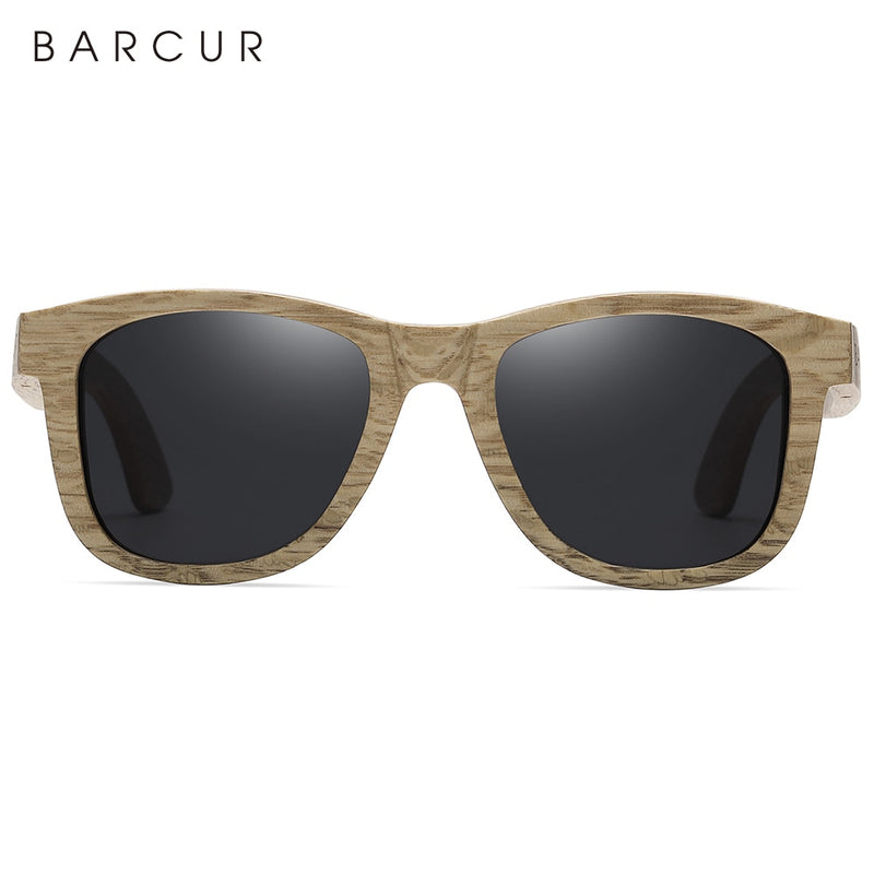 BARCUR Natural Wooden Sunglasses for Men Polarized Sunglasses Wood oculos de sol feminino frete gratis - KiwisLove