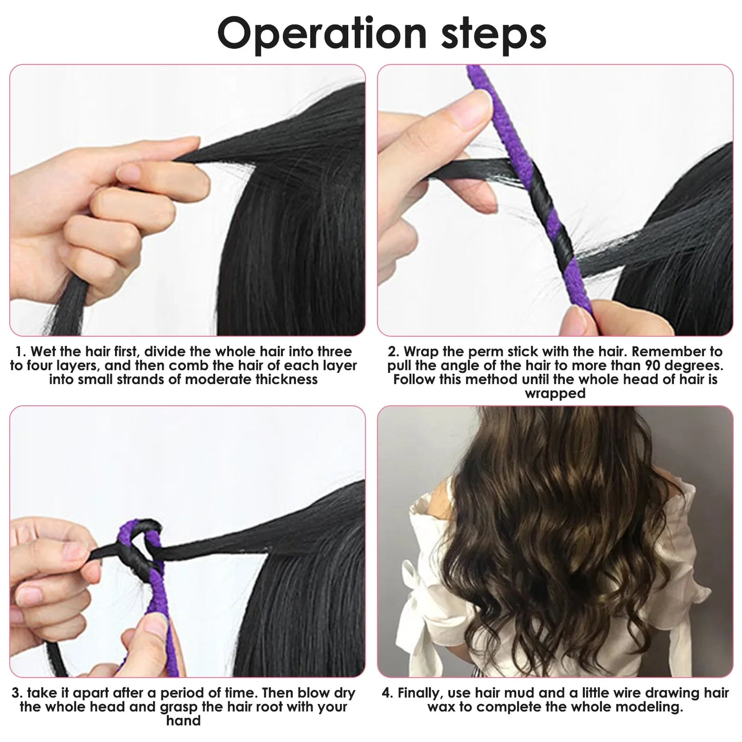 20pcs/pack Afro Hair Perm Rods Small Wavy Fluffy Corn Perm Rollers Curlers Bar Wild Curly Hair Maker Tools Beauty - KiwisLove