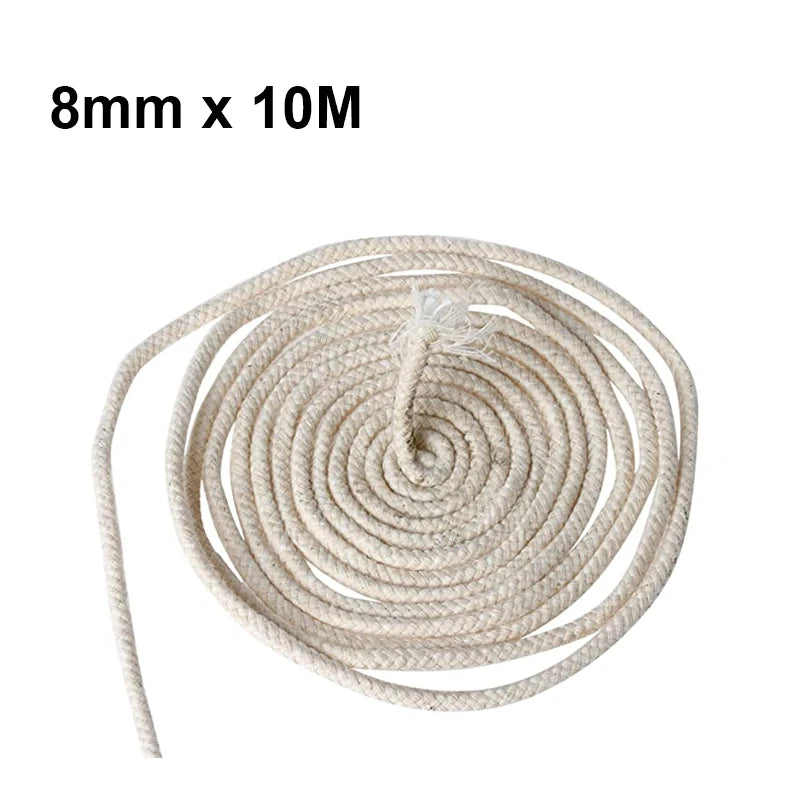 3/5/10M Alcohol Wick Rope Burner Cotton Wick Round Cotton Kerosene Oil Lamp Wicks 2/3/4/5/6/8MM