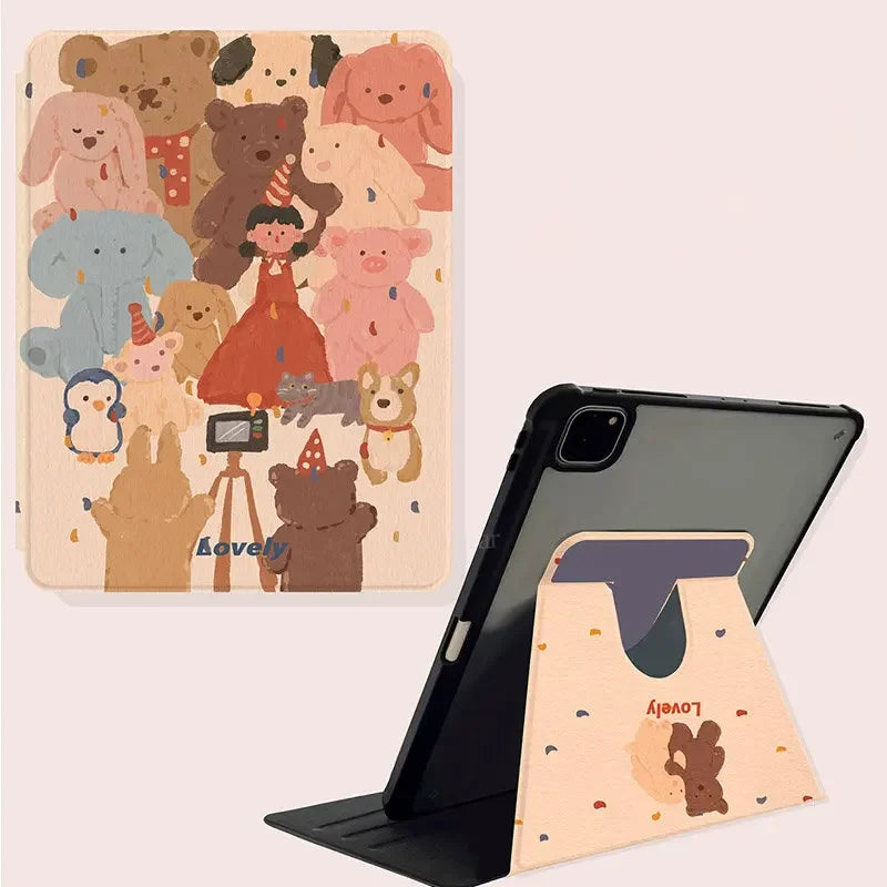 Graffiti Cat Case For iPad 10.2 9th 8th 7th A16 11th 2025 2024 Air11 13 inch Pro11 13 M4 Air4 5 10.9 10.5 IPad10 Pro12.9 5th 6th