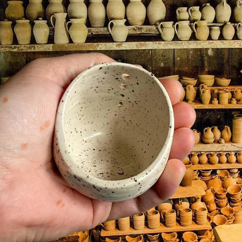 NZ Stock Pottery Herb Stripper Bowl – Portable Leaf Remover Kitchen Gadget 10x8.5x6cm - KiwisLove