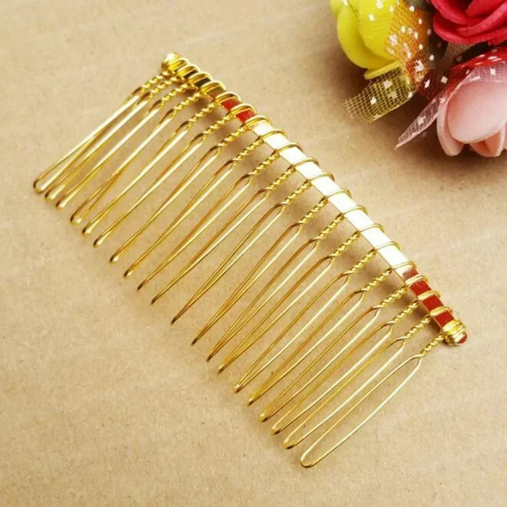 10Pcs 20 Teeth DIY Metal Hair Comb Claw Hairpins for Wedding Jewelry Making Findings Handmade Comb Base Bridal Accessories - KiwisLove