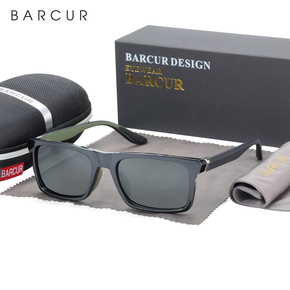 BARCUR Sunglasses Male Polarized TR90 Polarized Sunglasses for Men Women Sun Glasses Eyeglasses Accessory Oculos - KiwisLove