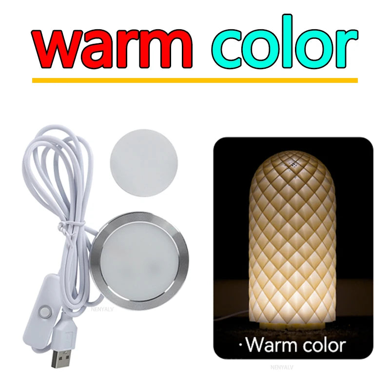 For Bambu Lab Led Lamp Kit Adjustable Light Kit Led Light Parts Hardware DIY Model white /cold/warm light Without Lamp shell 001