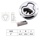 1/2/4pcs RV Boat 2 inch/50mm Flush Door Pull Hatch Slam Latch Marine Deck Cabinet Hardware for RV Yacht Latch - KiwisLove