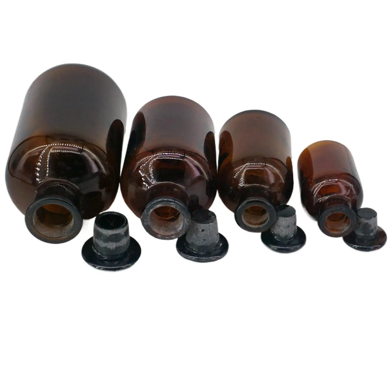 125/250/500ml Narrow Mouth Reagent Bottle Brown Amber Glass with Ground in Glass Stopper Laboratory Chemistry - KiwisLove