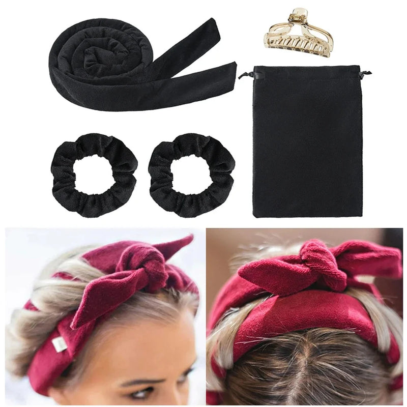 Wuwulk Heatless Curling Rod Headband No Heat Hair Curlers Silk Curls Lazy Hair Rollers Sleeping Soft Headband Hair Styling Tools - KiwisLove
