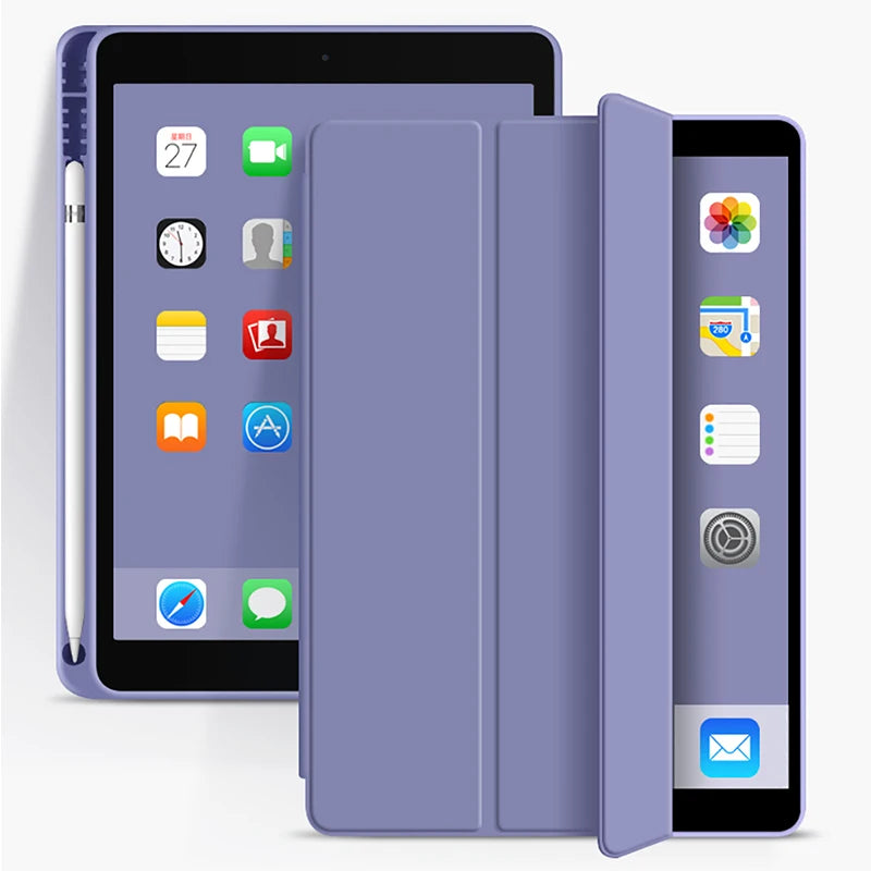 With Pencil Holder Funda for New iPad Pro12.9 5th 6th Air13 Pro13 10.2 9th A16 11th 2025 Air11 M2 M3 Pro11 M4 10th 10.9 10.5 9.7