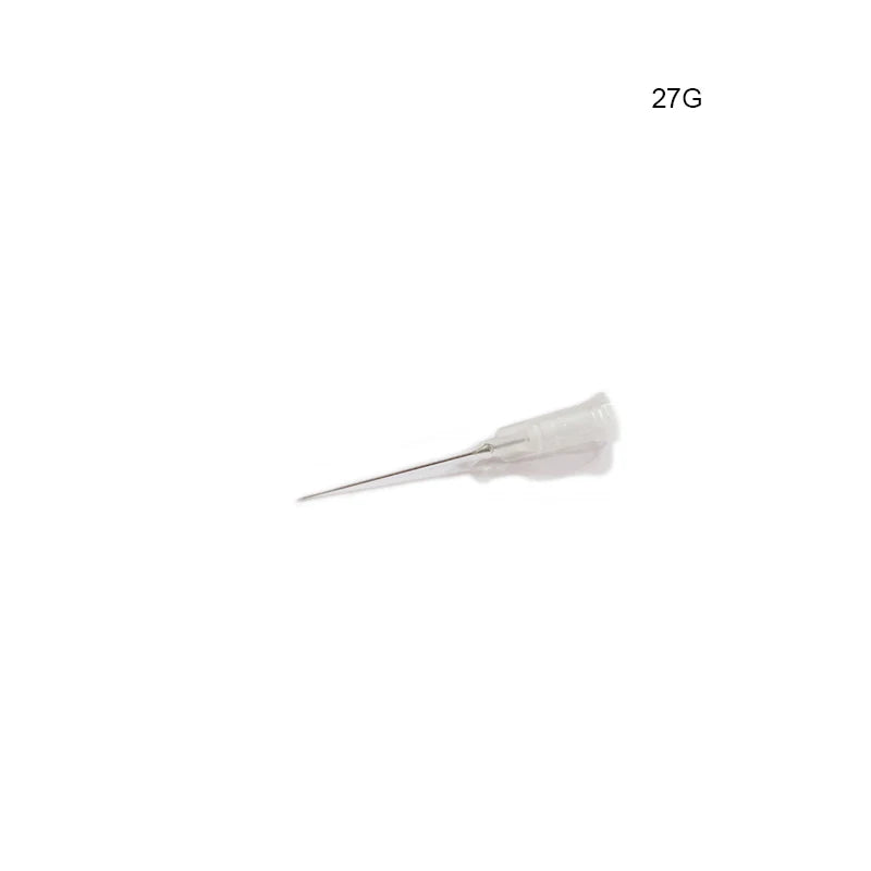 25pcs 1 Inch Dispensing Needles Syringe Needle 1 Inch Length Machine Nozzle Glue Needle Blunt End Threaded Port 14G-27G