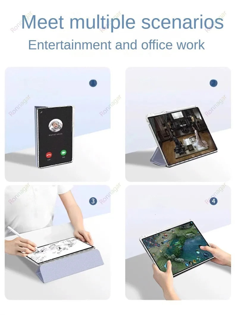For Xiaomi Redmi Pad 2 Case 11 inch 2025 TPU Soft Funda For Xiaomi Redmi Pad SE 11'' 2023 with Pencil Holder Auto Sleep/Wake up