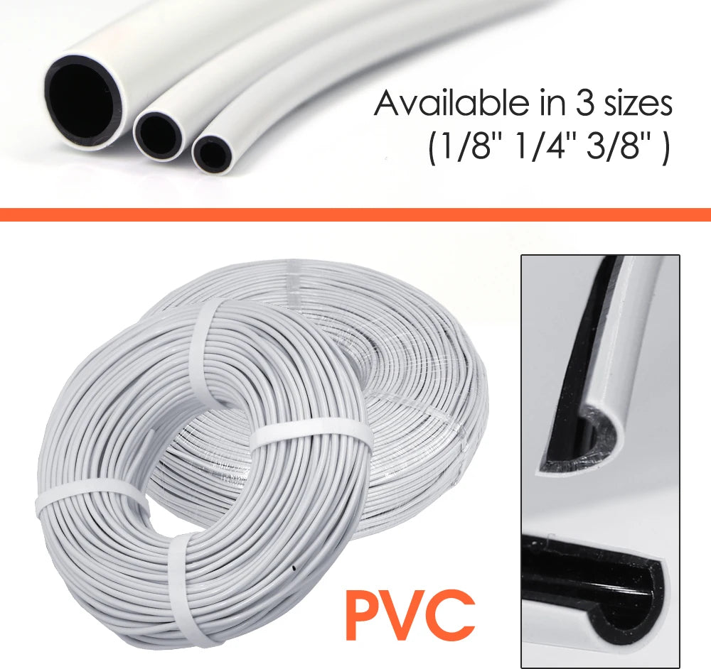 10-30m 1/8'' 1/4''  Panda PVC Hose 2-Layer Drip Irrigation Pipe Black Inside White Outside Garden Irrigation Pipe  Watering Hose