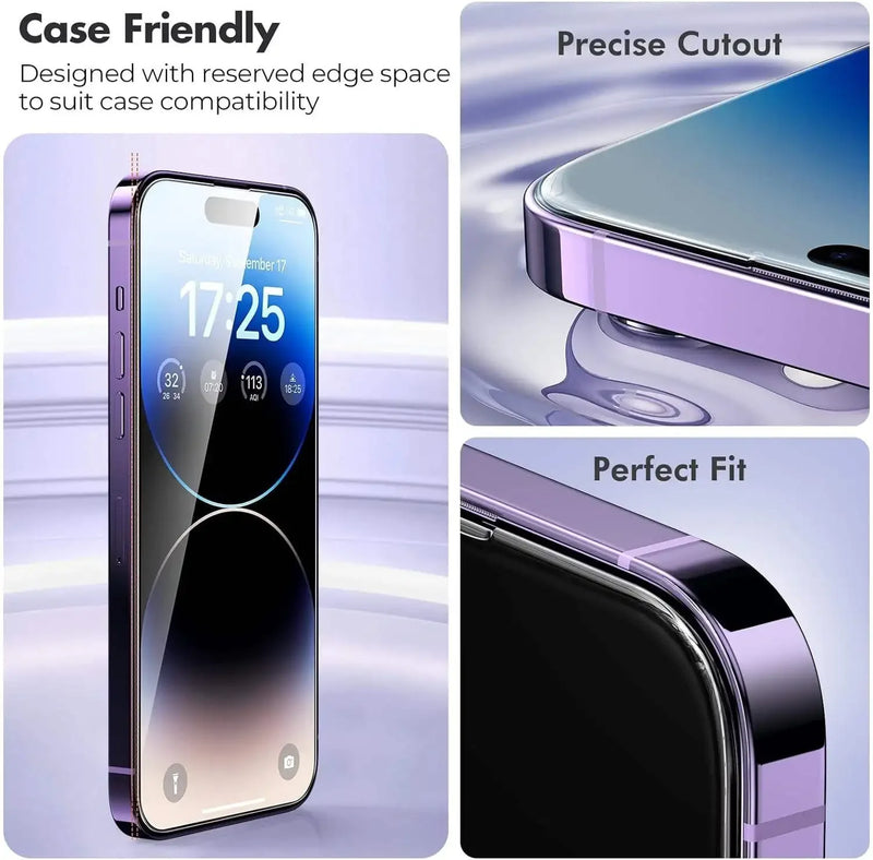 3Pcs Tempered Glass For iPhone 15 14 13 12 11 Pro Max Mini X XS Max XR 8 7 6 Plus Screen Protectors Film For iPhone SE 2020 2022 - KiwisLove