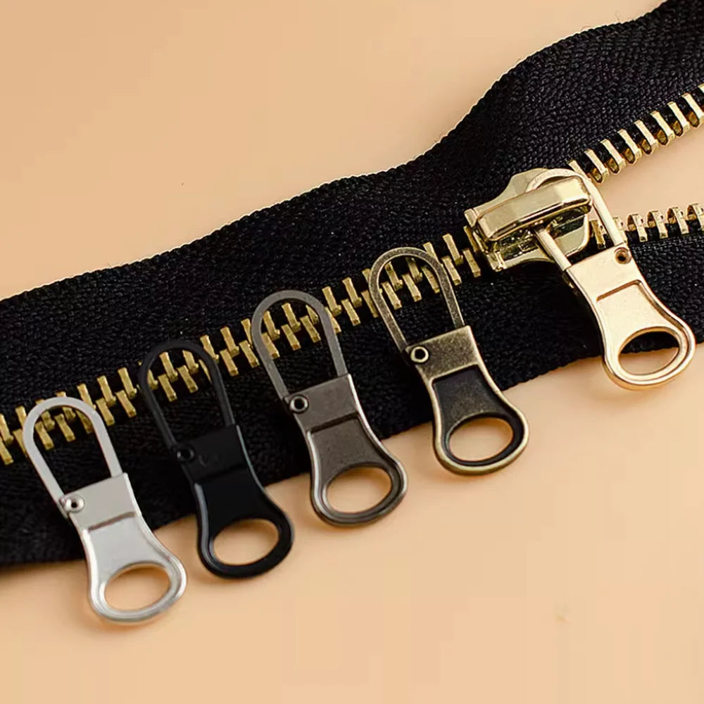 4-20PCSMetal Zip Puller Replacement Tab Zipper Sliders Head Zipper Head Detachable Backpacks Purses Repair Sewing Accessories