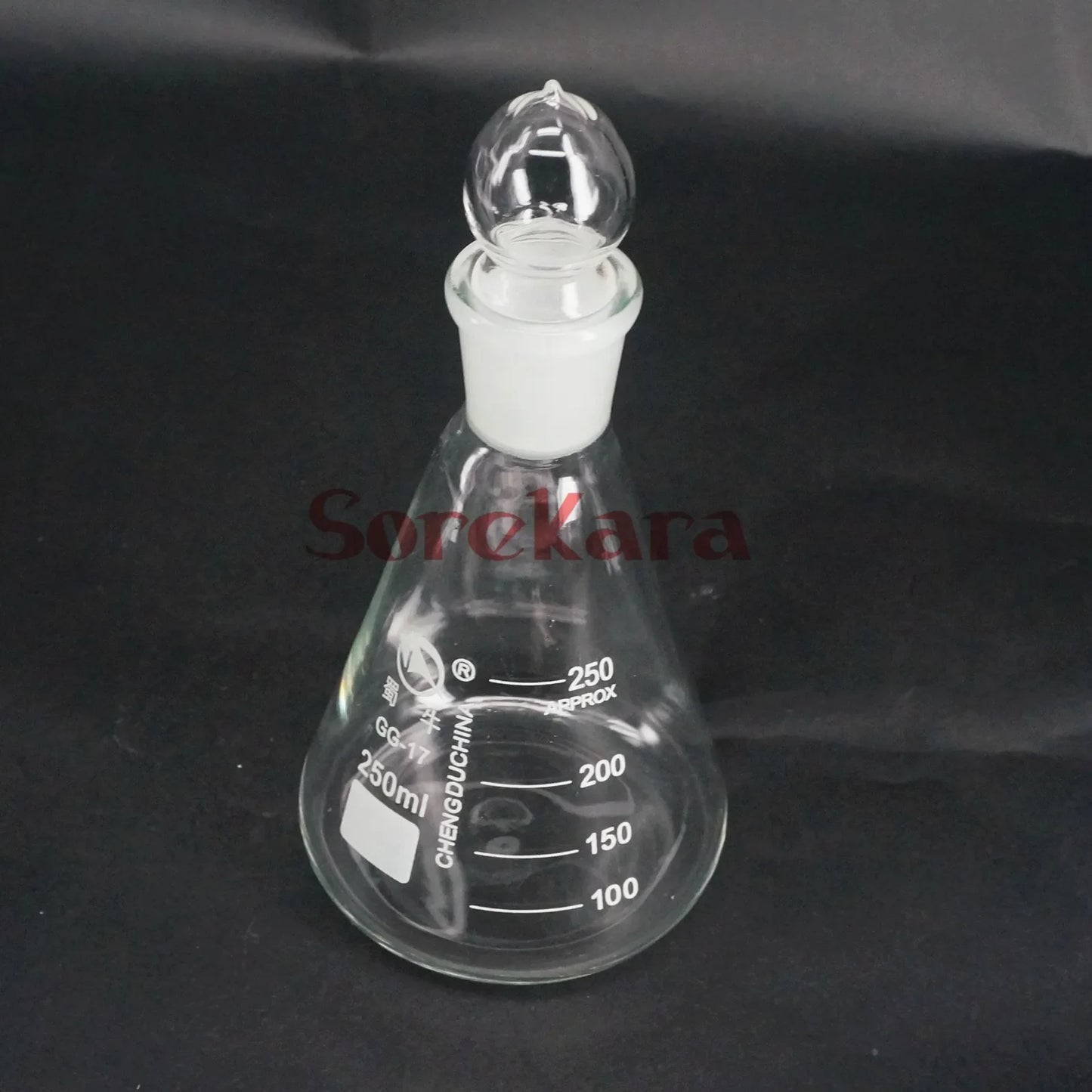 250ml Borosilicate Glass Conical Erlenmeyer Flask with Stopper For Chemistry Laboratory - KiwisLove