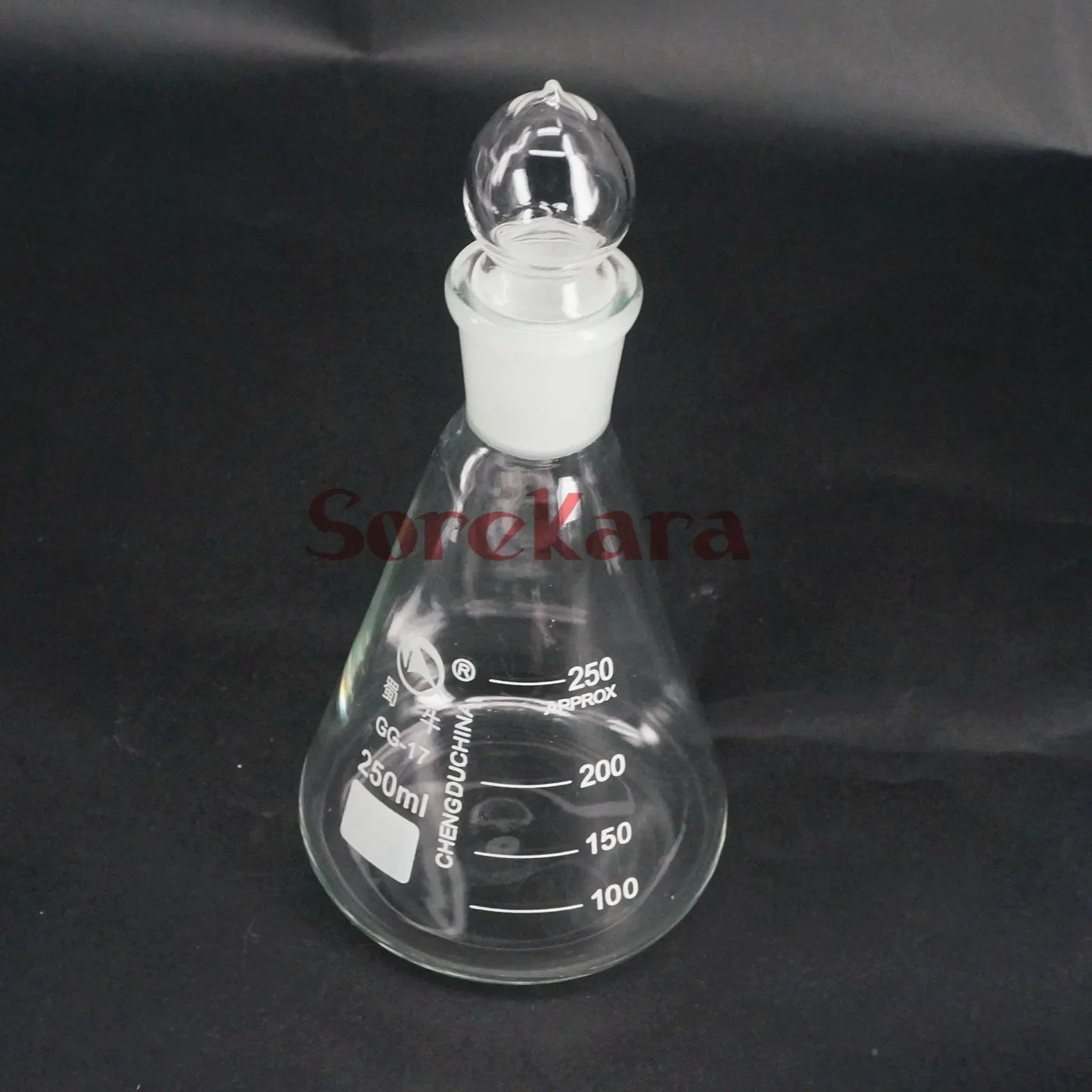 250ml Borosilicate Glass Conical Erlenmeyer Flask with Stopper For Chemistry Laboratory - KiwisLove