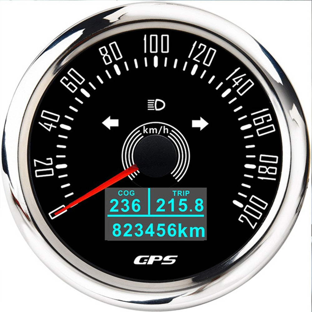 85mm Boat GPS Speedometer 0-160 MPH Odometer Gauge With Antenna Speed Meter Trip ODO COG Waterproof for Mairne Car Truck - KiwisLove