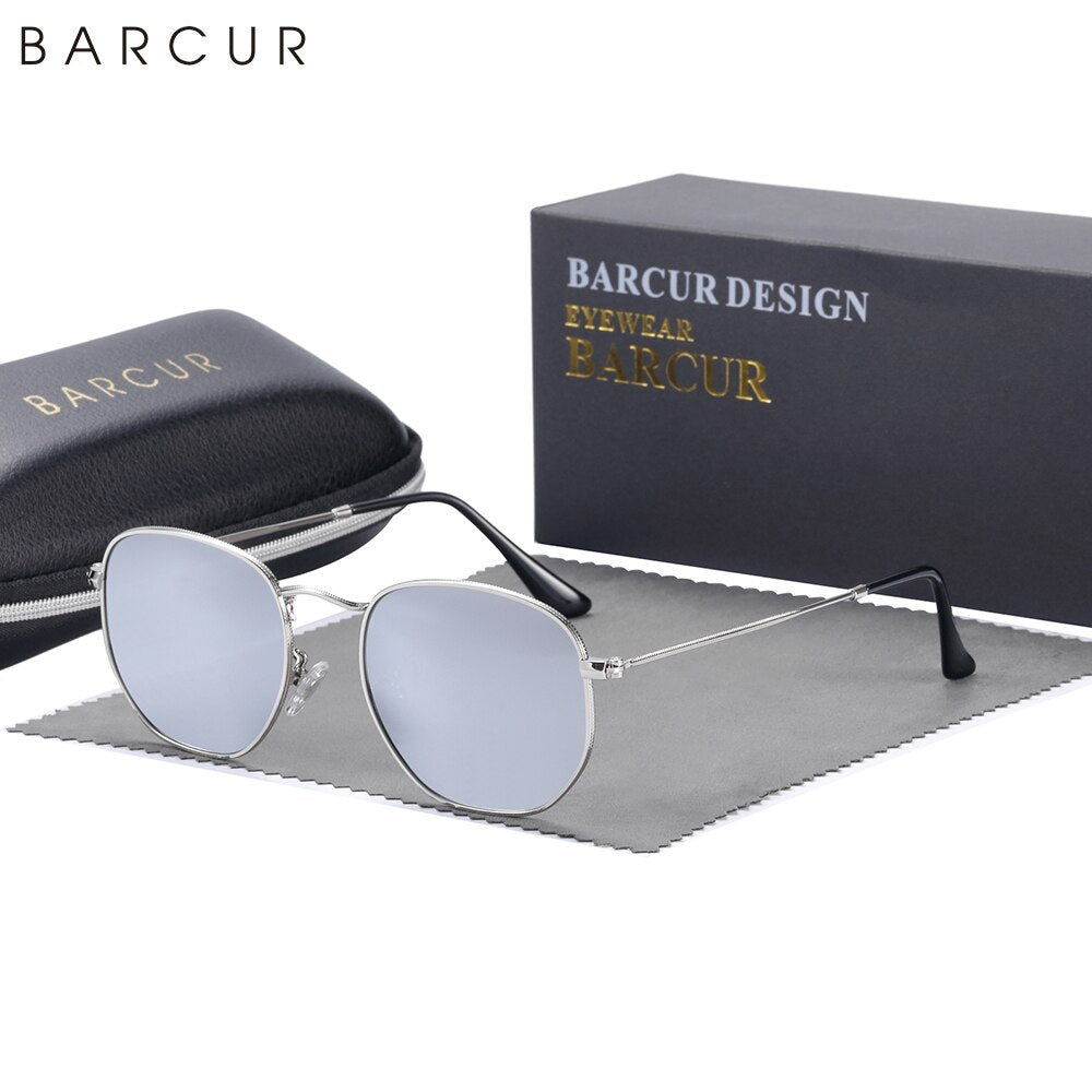 BARCUR Classic Square Sunglasses for Men Polarized Hexagon UVA& Sun Glasses for Woman Light Weight Eyewear Oculos De Sol gafas - KiwisLove