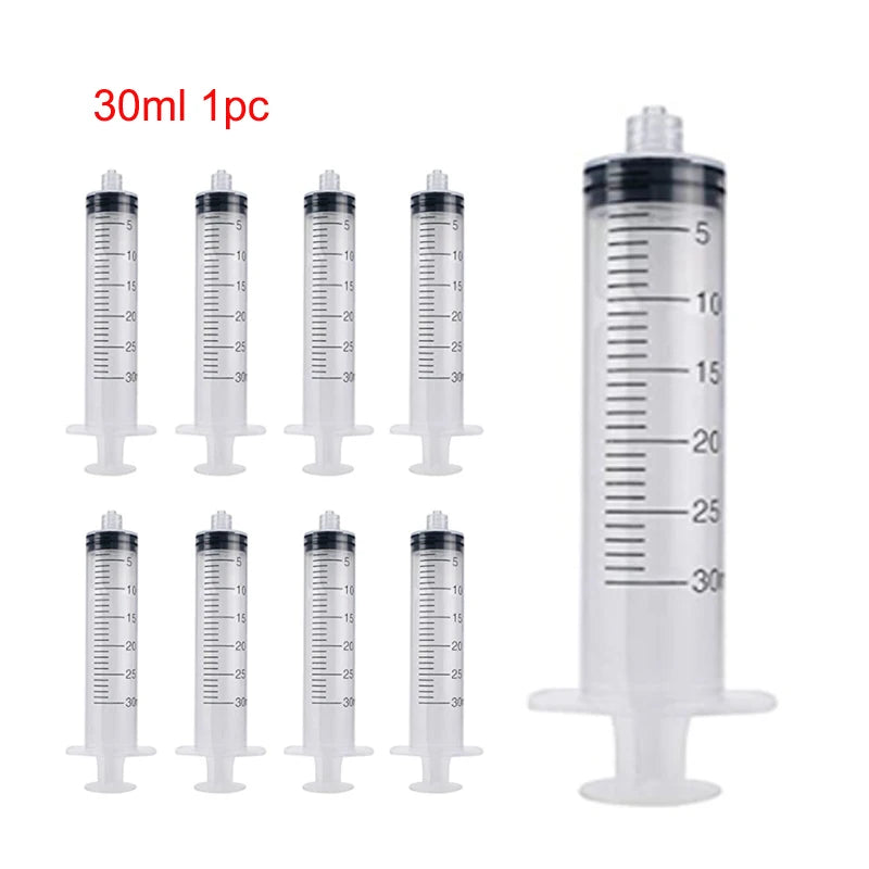 1/5/10pcs Luer Lock Syringes 3ml 5ml 10ml 20ml 30ml 50ml 100ml plastic syringe hydroponics Nutrient Syringe Tools Sampler