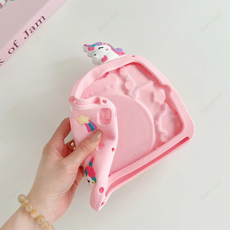 Cartoon Pony Tablet Case for Xiaomi Redmi Pad SE Case 11 inch 2023 Kids Girls Cute Cover for redmi pad se 11'' Rotating Stand