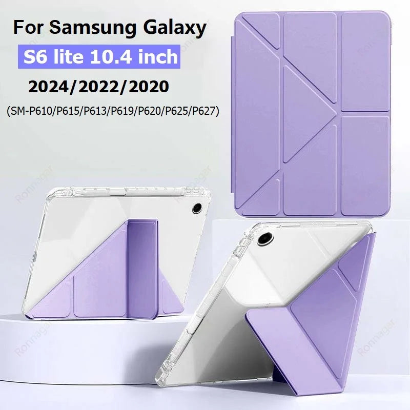 Y-Folding Cases for Galaxy Tab S6 Lite 10.4 inch Case 2024/2022/2020 Magnet Stand Galaxy S6Lite SM-P625/P620/P619/P615/P613/P610