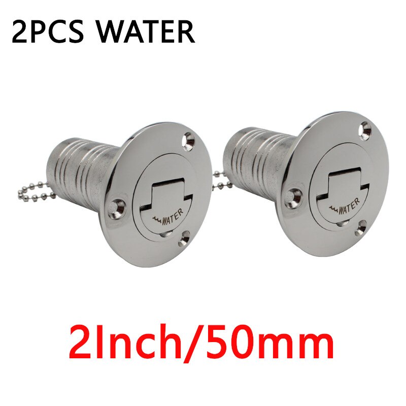 HD 38mm 50mm 2Inch Deck Filler 316 Stainless Steel DIESEL WASTE FUEL WATER WASTE Keyless Cap Marine Boat Accessories 1/2 PCS - KiwisLove