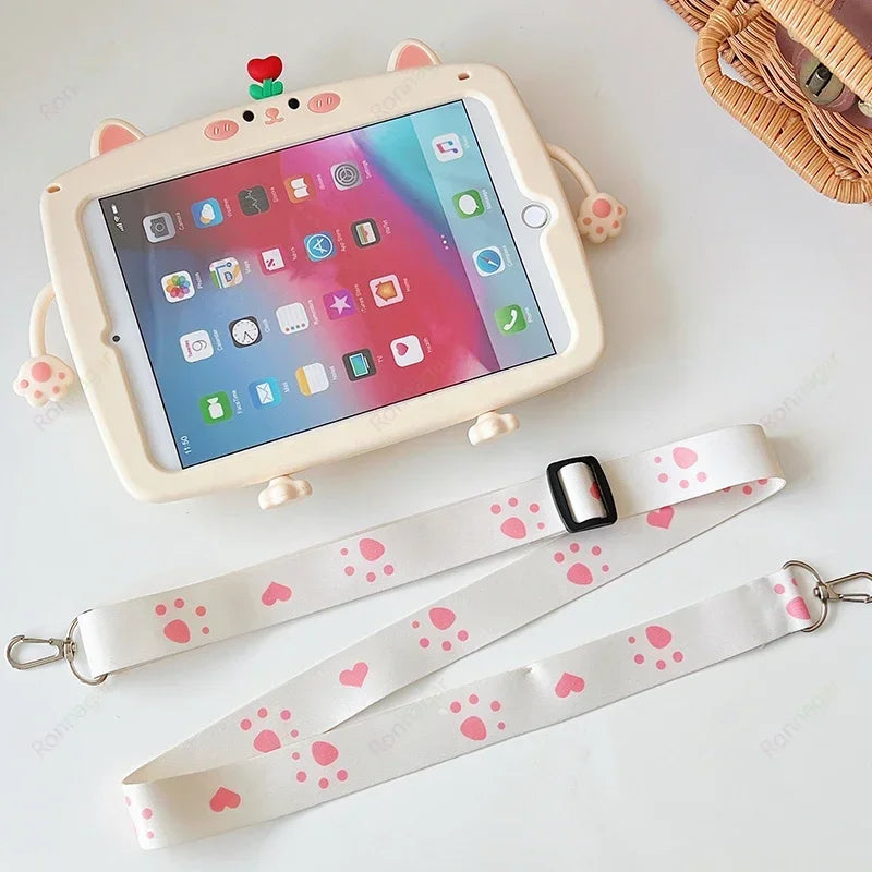 Case for Xiaomi RedMi Pad SE 11inch 2023 Kids Friendly Soft Silicone 360° Rotating Stand Cover for RedMi Pad 10.61'' 2022 Tablet