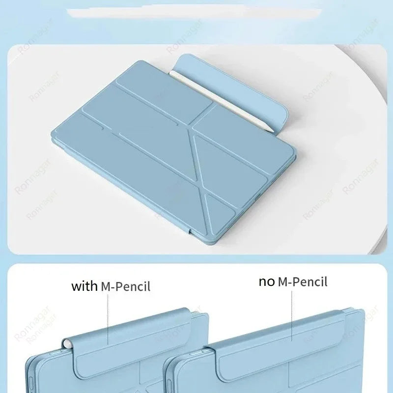 Y-Folding Case for Samsung Tab S10 Lite S11 S9 S10 FE 11 inch Slim Folio Stand Tablet Cover Multi-Angle Viewing Auto Wake/Sleep
