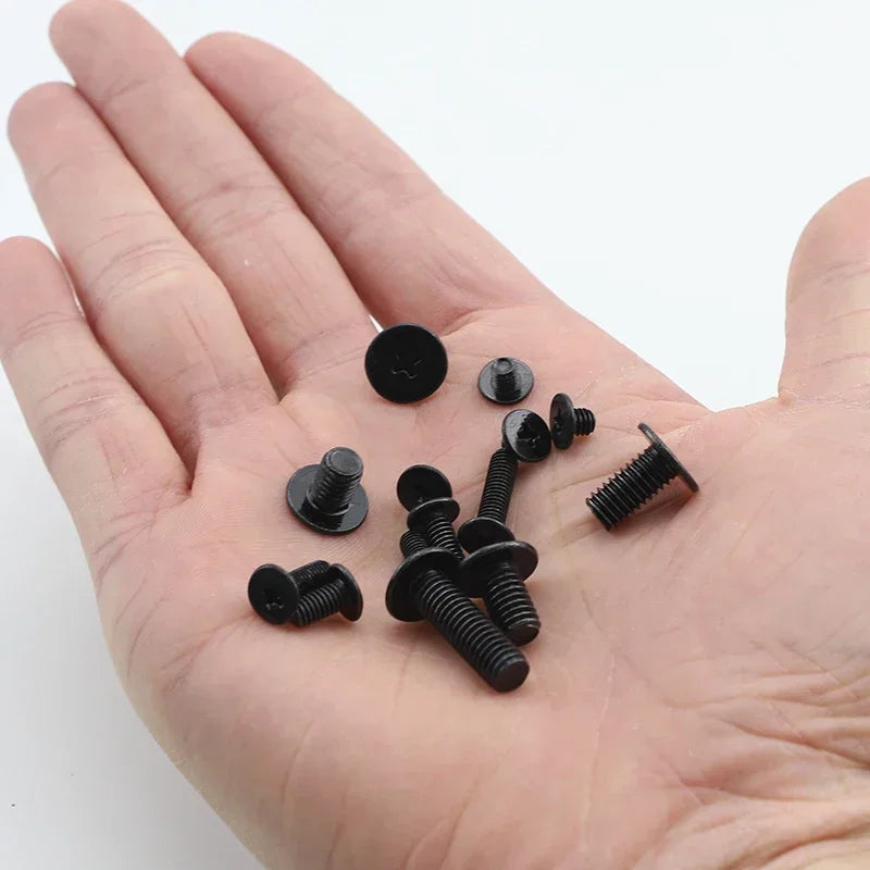 NINDEJIN Phillips Ultra Thin Flat Wafer Head Screw M1.6 M2 M2.5 M3 M4 M5 M6 Carbon Steel CM Thin Head Laptop Screw for Computer