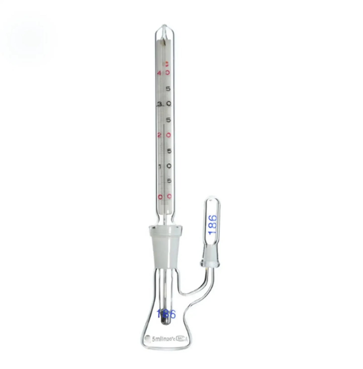 5ml/10ml/25ml/50ml/100ml Thermometer Pycnometer Glass Specific Gravity Bottle Class A Science Labware Medical - KiwisLove