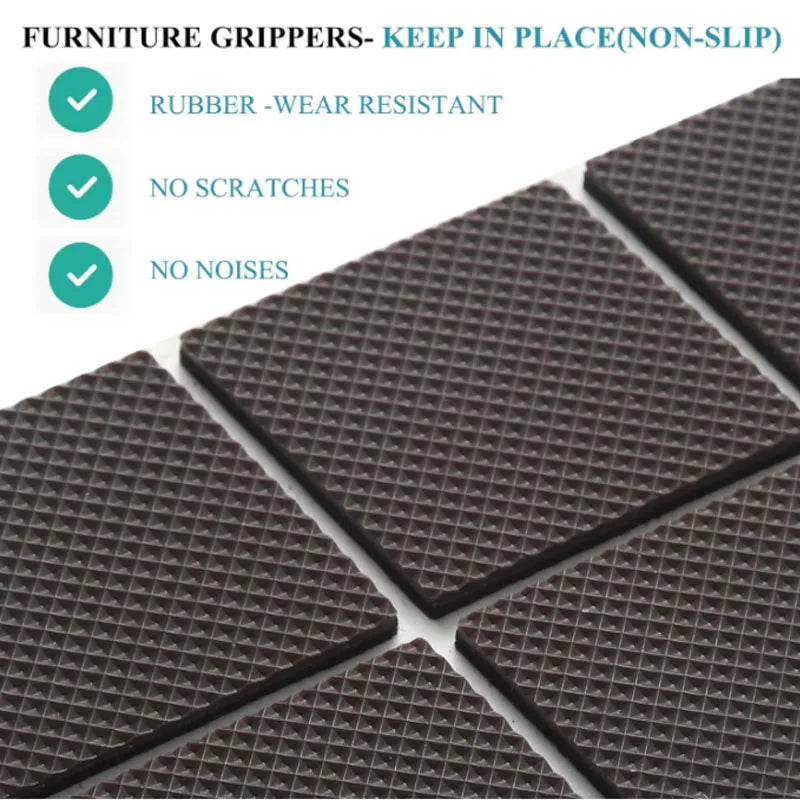 Table Leg Protectors, Anti-Scratch Leg Pads, Rubber Anti slip Chair Leg Pads, Silent Stickers, Furniture Accessories