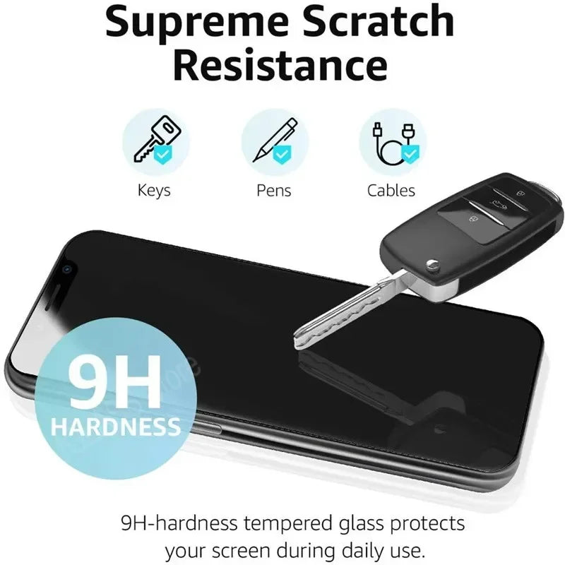 4PCS Protective Glass on For iPhone 13 11 12 16 15 14 Pro Max screen protector Tempered Glass For iPhone 6S 7 8 Plus XR XS Max - KiwisLove