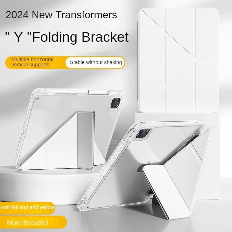 Y Fold Magnetic Case For iPad A16 2025 Air5 Air4 iPad Air11 13 M3 M2 M4 M5 Pro11 13 12.9 10th 9th 8th 6th 5th 10.9 10.5 10.2 9.7