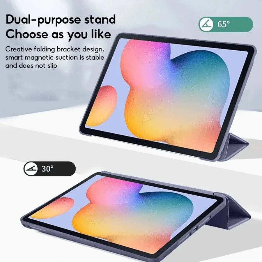 For Samsung Galaxy  Case Tab S10 S6 lite 10.4 Tab A11 A9 plus A8 A7 S8 S9 fe 10.9 S11 11 8.7 FE 12.4 Smart Auto Sleep Wake Cover
