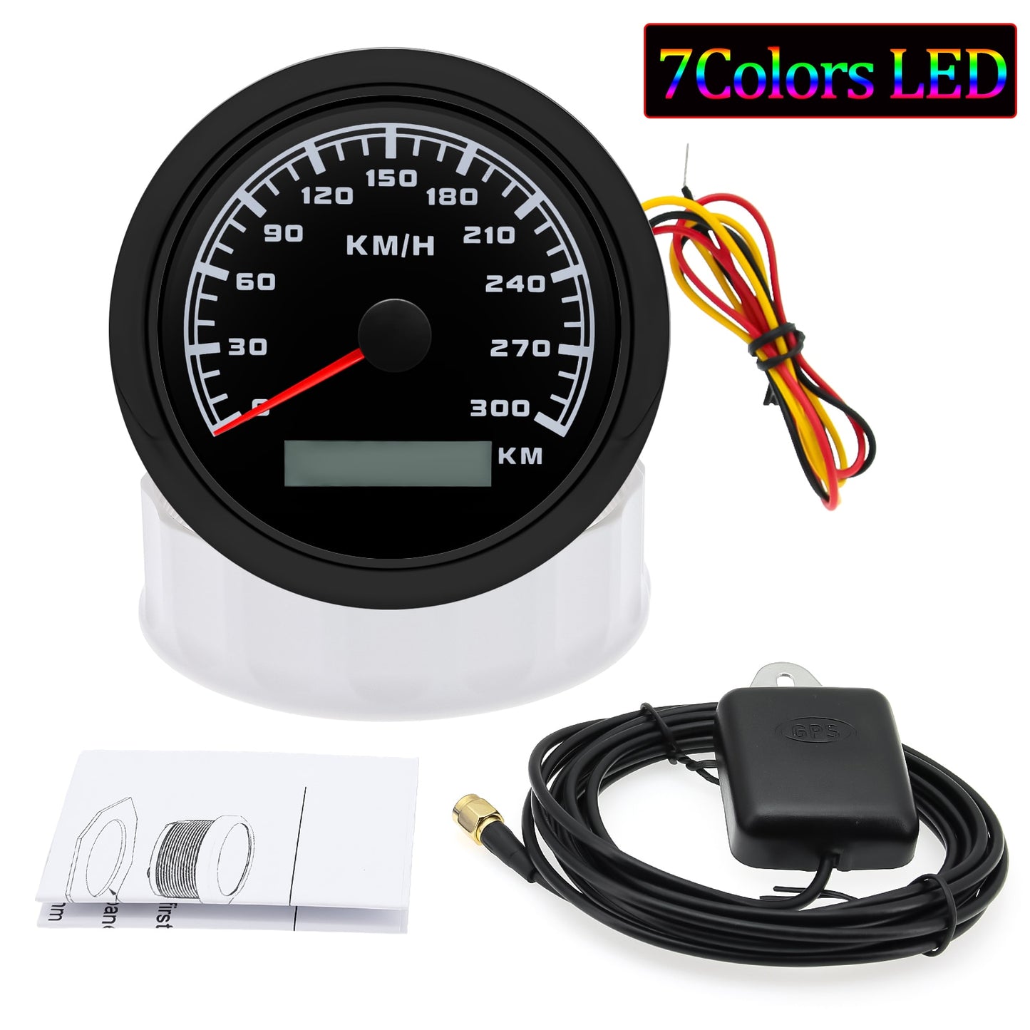 300 km/h 200km/h 120km/h 60 km/h Waterproof 85MM GPS Speedometer Speed Gauge Red Backlight GPS Sensor For Mairne Boat Car Parts - KiwisLove