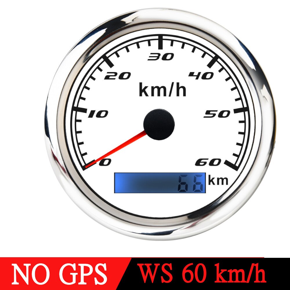 60 km/h 120km/h 200km/h 85MM Boat Car GPS Speedometer Waterproof Speed Gauge Red Backlight Fit Mairne Yacht Accessories - KiwisLove