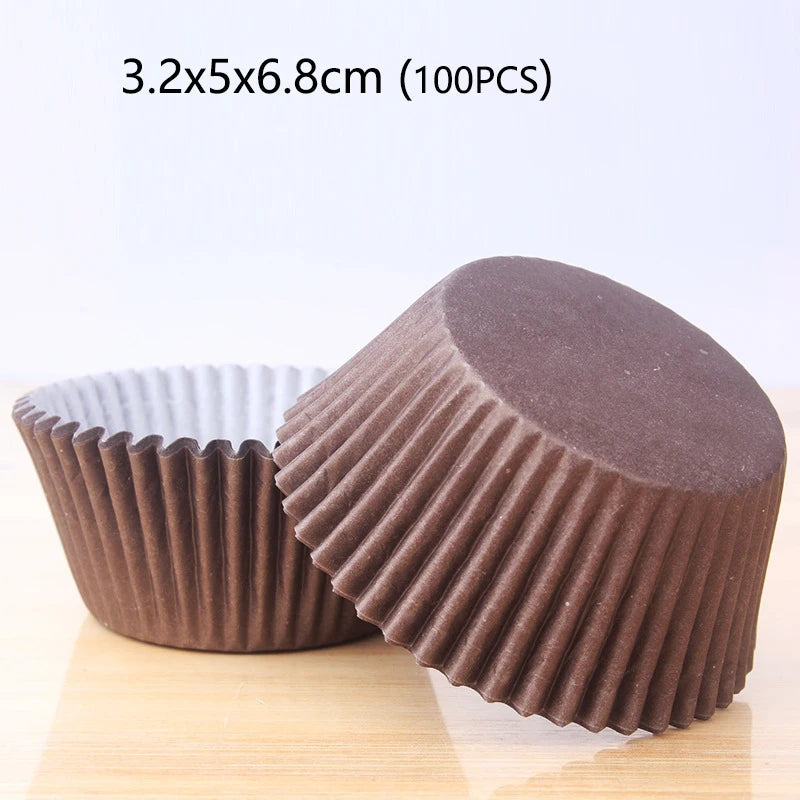 100-1000Pcs Muffin Cupcake Paper Cups Cupcake Liner Baking Muffin Box Cup Case Party Tray Cake Decorating Tools