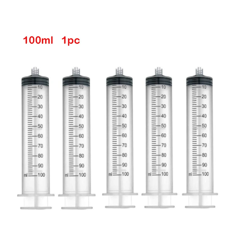 1/5/10pcs Luer Lock Syringes 3ml 5ml 10ml 20ml 30ml 50ml 100ml plastic syringe hydroponics Nutrient Syringe Tools Sampler