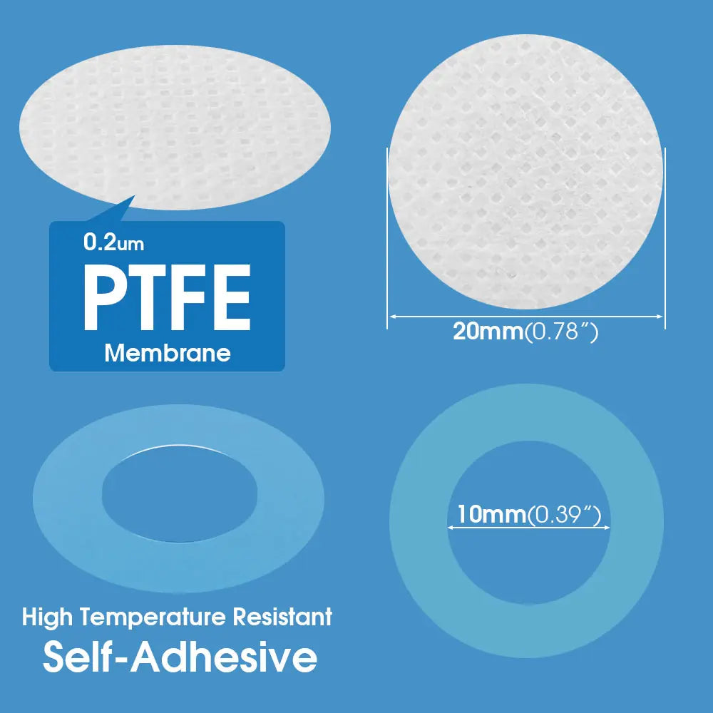 48/96PCS ID-20mm Synthetic Filter Adhesive Sticker Waterproof Adhesive Patch Breathable Membrane for Garden Mushroom Cultivation