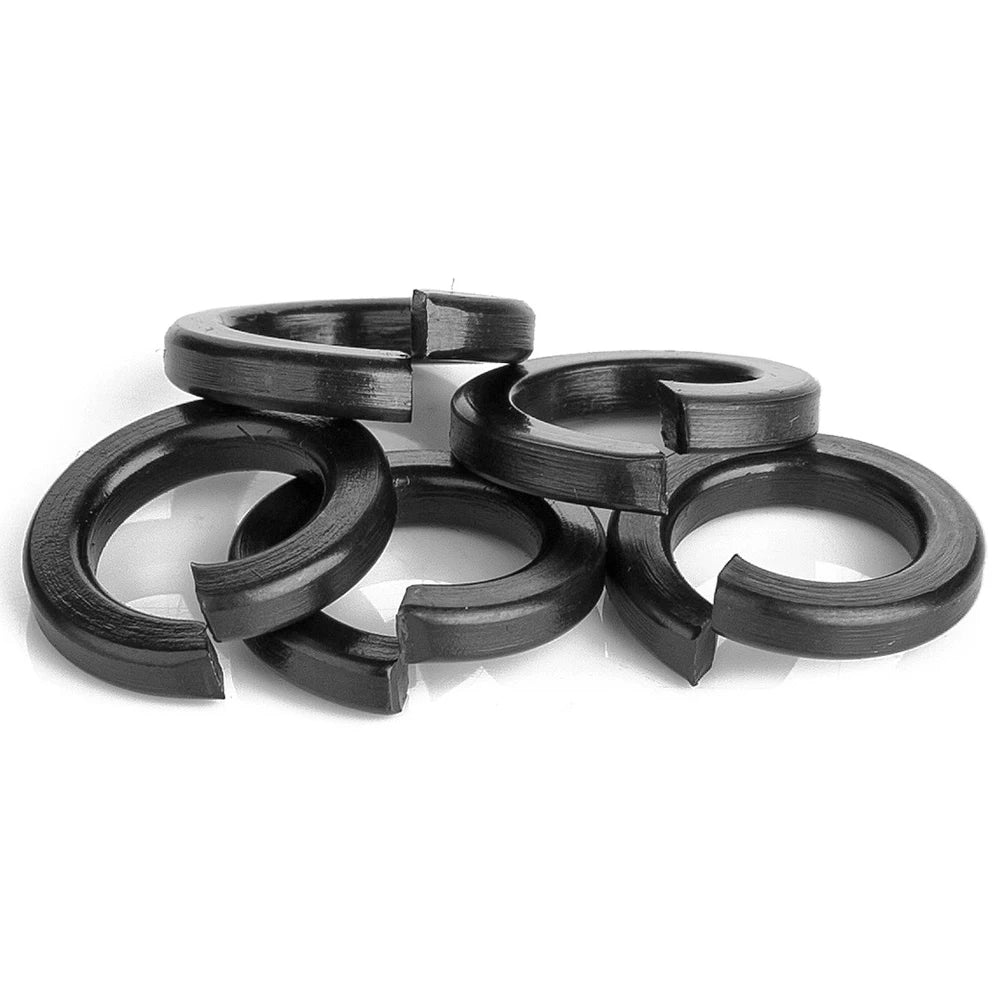 NINDEJIN 300/480pcs lock washers set stainless steel black carbon steel m2 m2.5 m3 m4 m5 m6 m8 m10 m12 spring lock washer assortment kit - KiwisLove