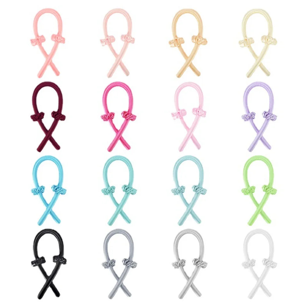 Heatless Curling Rod Headband No Heat Silk Curls Ribbon Hair Rollers Sleeping Soft Headband Lazy Hair Curlers Hair Styling Tools - KiwisLove