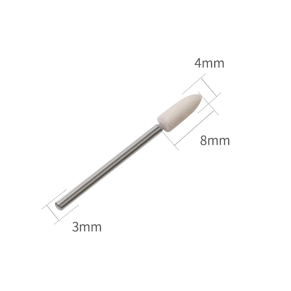 5-50pcs 4-12mm Felt Polishing Buffing Wheel with Shank Wool Felt Polishing Pad Shank Kit Set for Rotary Tools 3mm/6mm Shank