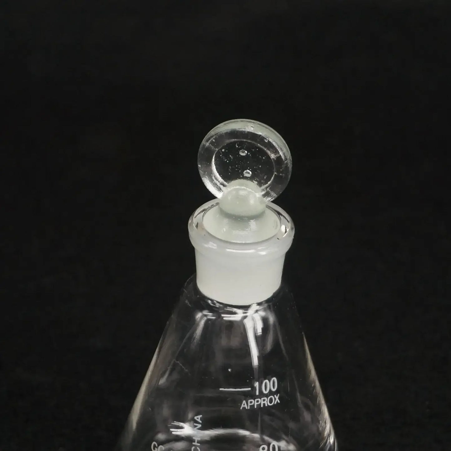 100ml Lab Borosilicate Glass Erlenmeyer Conical Flask with Ground-in Stopper - KiwisLove